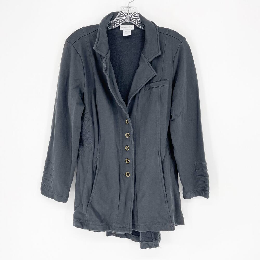 Soft Surroundings 100% Cotton Blazer Jacket Size Large Petite
